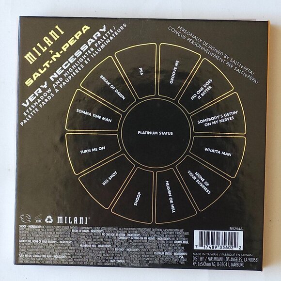 MILANI X SALT-N-PEPA VERY NECESSARY Eye Shadow And Highlighter Palette BNIP - Picture 3 of 4